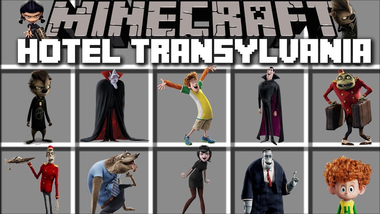 Minecraft HOTEL TRANSYLVANIA MOD / HELP UNUSUAL GUESTS AROUND THE HOTEL!! Minecraft