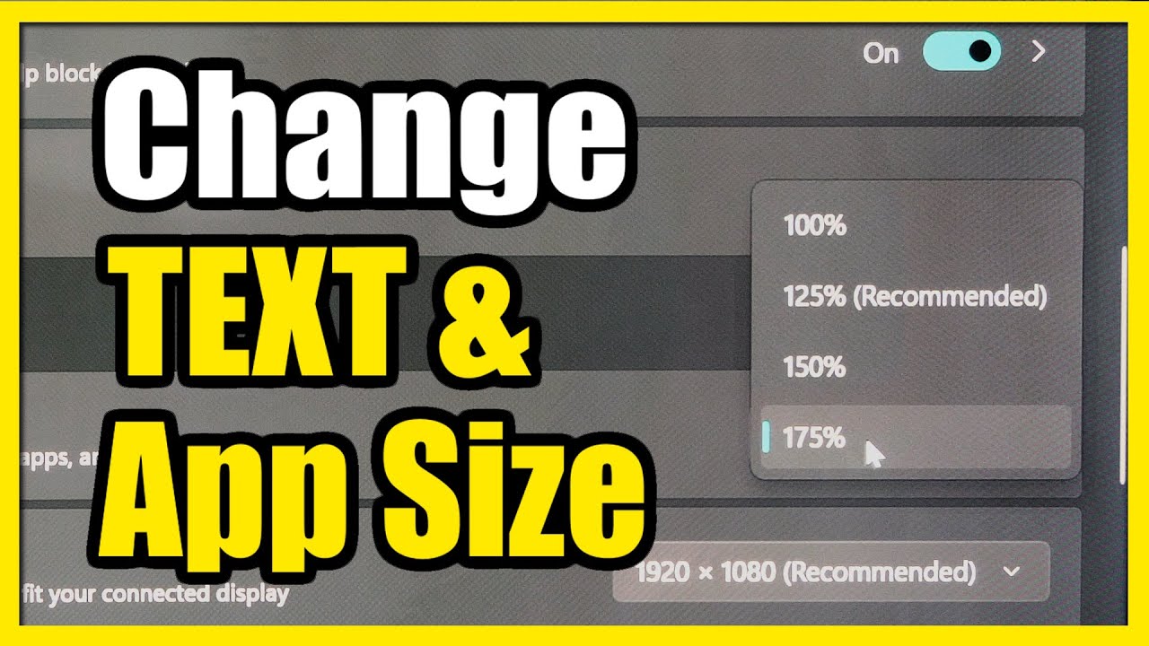 How to Change TEXT & App Size with Scale Setting on Windows 11 PC ...