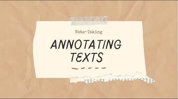 Annotating texts | Active reading skills