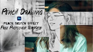 Convert you Image Pencil Sketch Art in Photoshop | Free Pencil Sketch Effect Photoshop Template screenshot 3