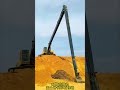 Long-arm excavator engineering machinery real shots on construction site excavator mechanical en