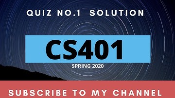 CS401 QUIZ NO.1||Spring 2020||Virtual University