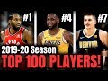 My TOP 100 NBA Player List - FULL