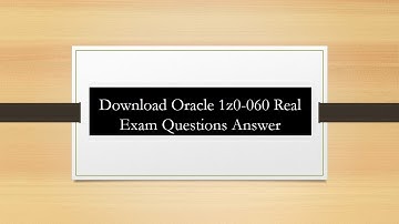 How to pass your oracle 1z0-060 Exam
