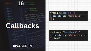 Callbacks in JavaScript