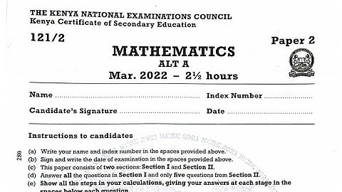VECTOR 2 KCSE 2022 MARKING SCHEME