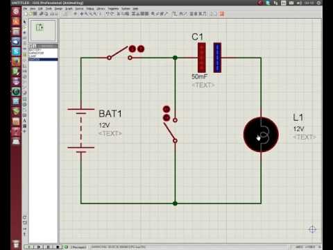 Video Mô phỏng tụ điện nạp xả bằng Proteus - youtube