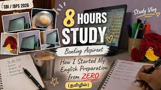 Study vlog📚+how i started my English preparation from zero✅️|தமிழில்|bank exams 2026|#ibps#sbi 