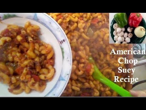 American Chop Suey Recipe with Elbow Macaroni and Ground Beef in a Seasoned Tomato Sauce