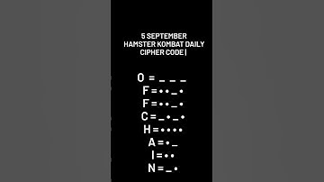 5 September Hamster Kombat Daily Cipher Code Today | Hamster Kombat Daily Cipher code | #hamsters