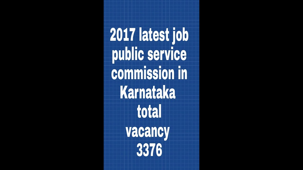 Karnataka job in public service commission 2017 latest