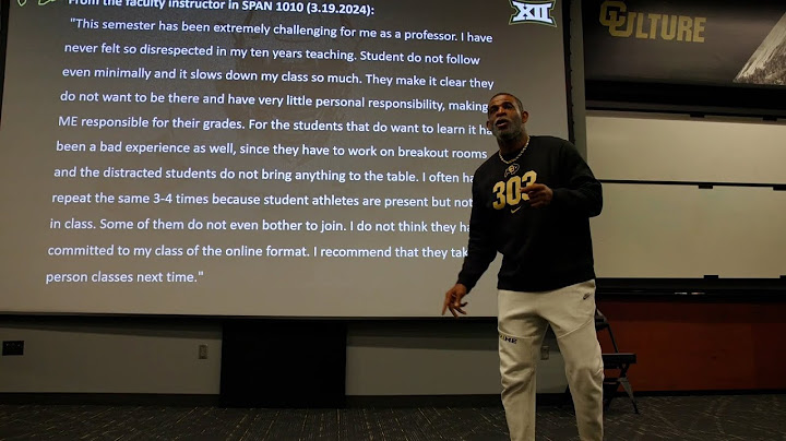 Deion Sanders RIPS Colorado players after reading a note from a professor | ESPN College Football