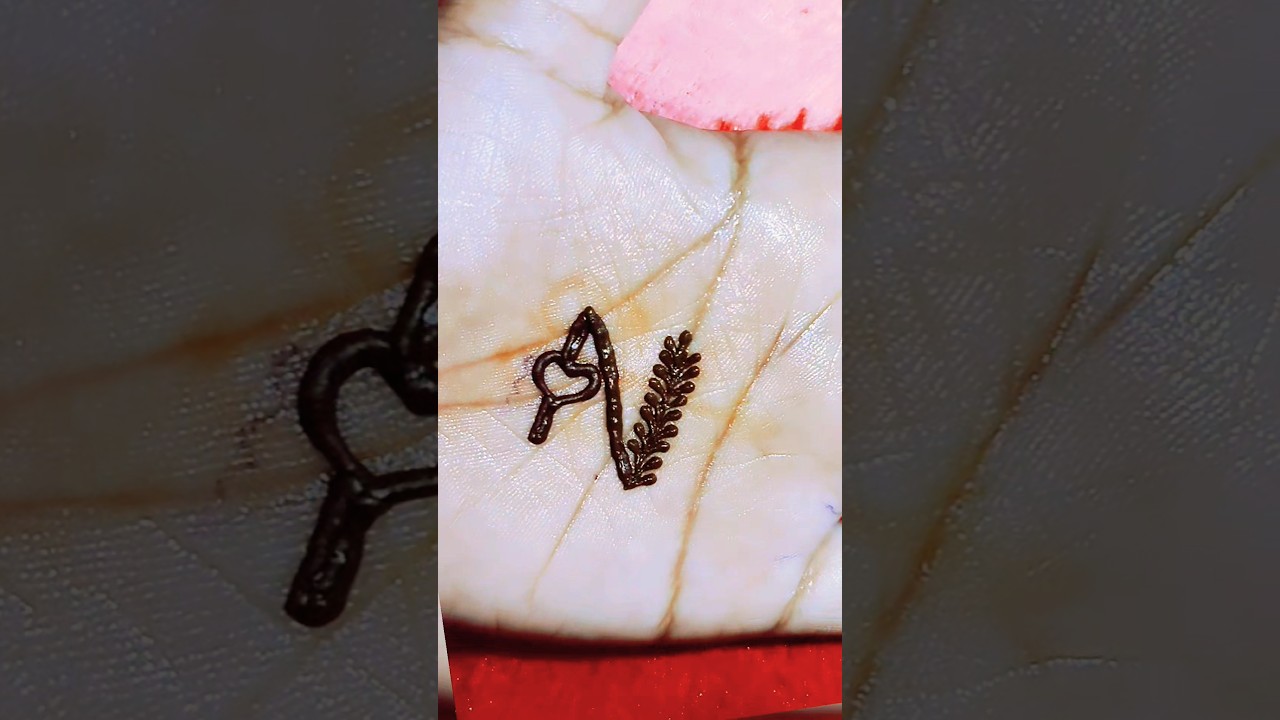 beautiful N letter tattoo designs,N letter tattoo mehndi,n Alphabet tattoo 