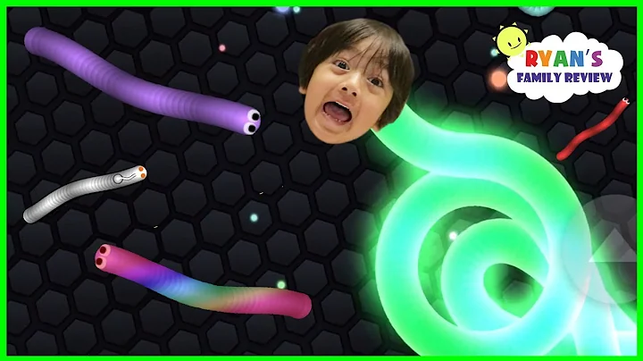 Let's Play Mega Fun Slither io Game with Ryan's Fa...