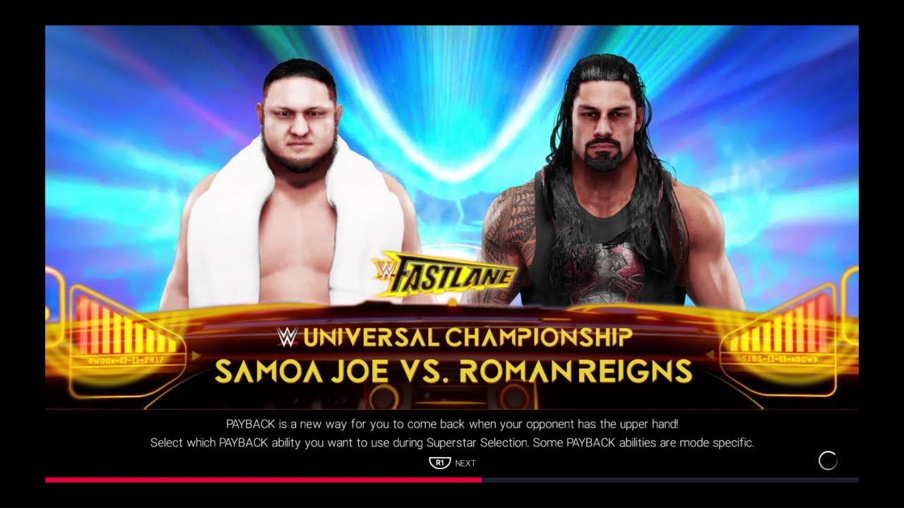 Samoa Joe vs Roman Reigns   WWE 2K19   COMMENTARY