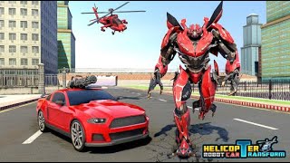 robot biến hình máy bay trực thăng bắn súng#2 /Helicopter Robot Car Transform Robot / game wfk screenshot 2