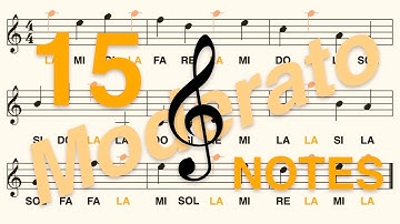 How to Read La in 1 Min (Treble Clef, 15 notes) - Do Re... Si (Fixed Do), Moderato (Moderate Speed)