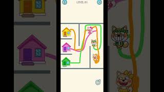Rush to home game cute  cat with, devil difficult level 54,55,56 solved#how to play #puzzle#viral