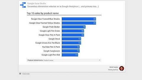 Google Data Studio secondary dimension selector as in Google Analytics: Primary dimension selector