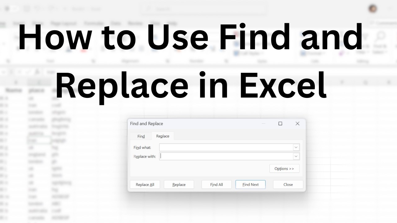Update Multiple Cells in Excel Using Find & Replace