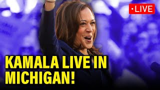 LIVE: Kamala Harris Begins MICHIGAN RALLY BLITZ in Grand Rapids