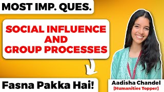 Social Influence and Group Processes Class 12 Psychology Most Important Questions CBSE