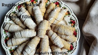 Rugelach Cookies With Walnut Filling