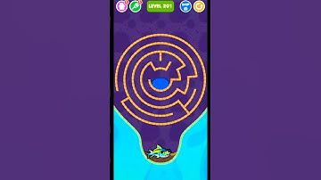 Save The Fish  / pull the pin / puzzle logic level 201  #savethefish #gaming #funny #drawing #shorts