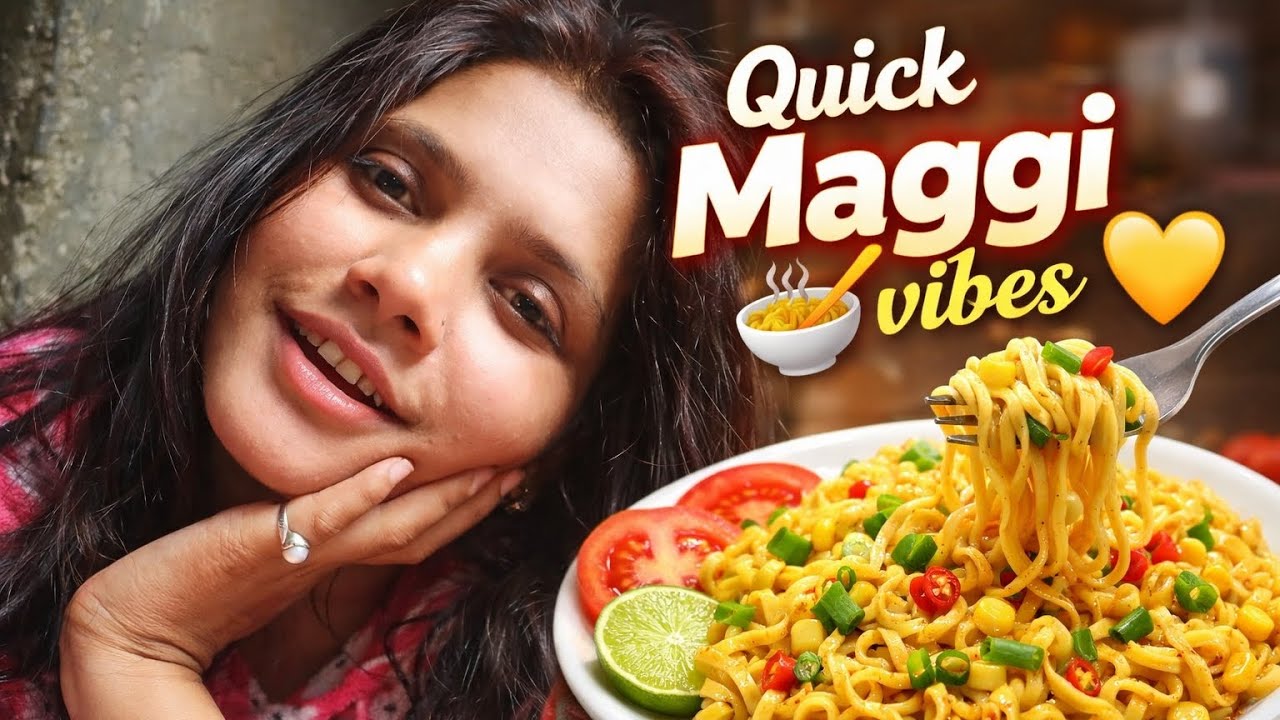 “Bhookh lagi… Maggi bani 😋”👩‍🍳🍜 #dailyvlog #minivlog #magginoodles #cutegirl