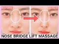 Nose Bridge Lift Massage! Reshape, Sharpen Your Nose, Reduce Fat Nose Without Surgery