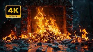 Captivating Fireplace Ambience: Crackling Fire Sounds in 4K UHD  Perfect for Relaxation and Sleep