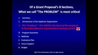 The grantsmanship center's first webinar in a series to help grant
seekers. writing proposals - mini-webinar. please visit our website:
http://t...