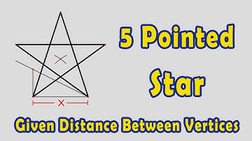 Draw Five Pointed Star Given Distance Between its Vertices ( Method 1 )