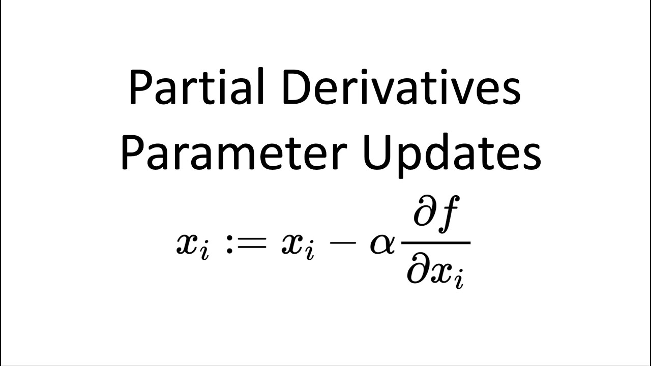 [딥러닝] Partial Derivatives and Parameter Updates - YouTube