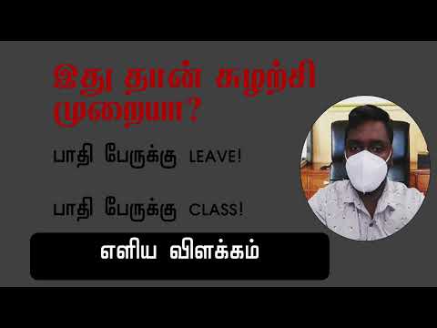 சுழற்சி முறை என்றால் என்ன?/School Collage reopen SOP/ எளிய விளக்கம்