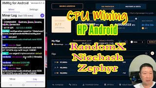 101 Mining di HP Android - Nicehash dan Zephyr - RandomX (3) screenshot 2