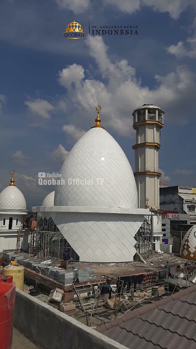 Masya Allah Kubah Masjid Indah Berwarna Putih di Lahat. Qoobah - Jual Kubah Masjid Enamel #shorts