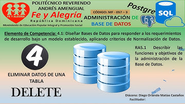 ELIMINAR DATOS EN UNA TABLA (POSTGRESQL)