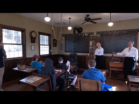 Wright City Middle School students visit the historic village in Innbsrook, Missouri