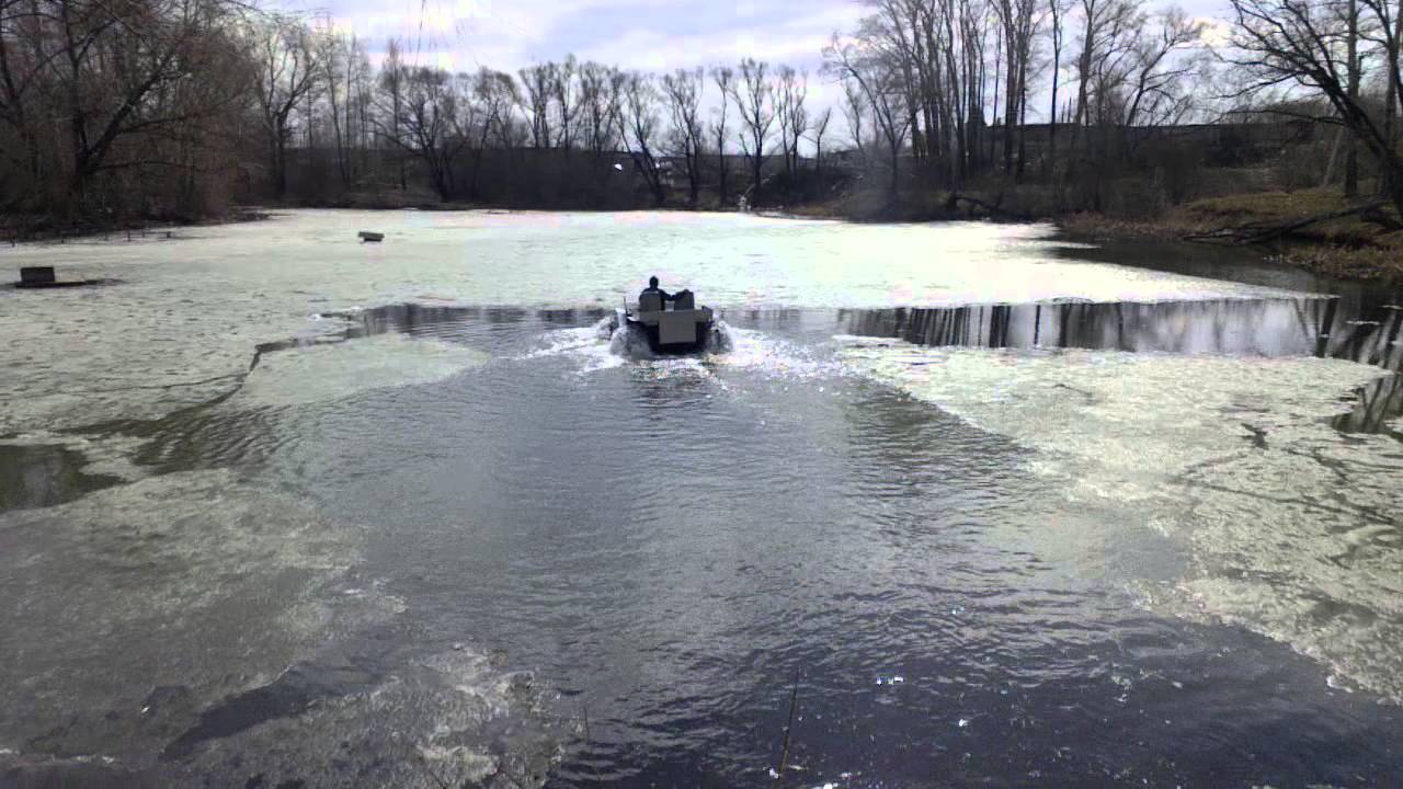 самодельный вездеход ЧЕБОКА первое плавание 1