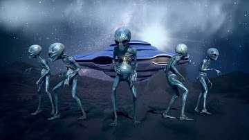 ALIEN UFO VJ Loop - Trippy Psychedelic Halloween Party Background Animation