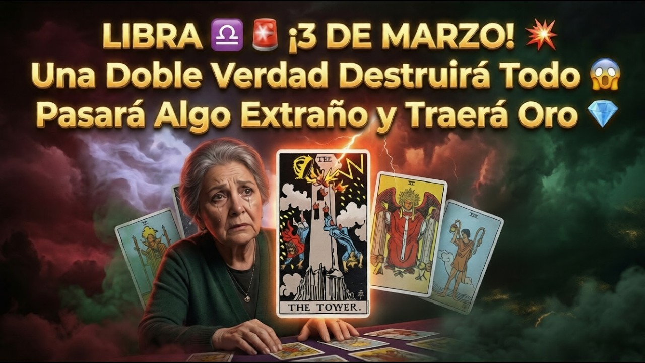 LIBRA ♎ 🚨 ¡3 DE MARZO! 💥 Una Doble Verdad Destruirá Todo 😱 Pasará Algo Extraño y Traerá Oro 💎