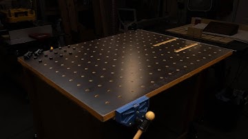 How To:  Drill a dog hole grid/MFT table top for less than $100