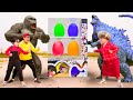 Surprise Eggs Vending Machine | Nick & Tani, King Kong Vs Godzilla & Miss T | Scary Teacher 3D IRL
