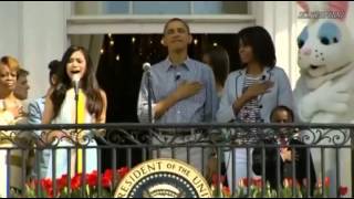 Jessica Sanchez sings National Anthem at White House chords