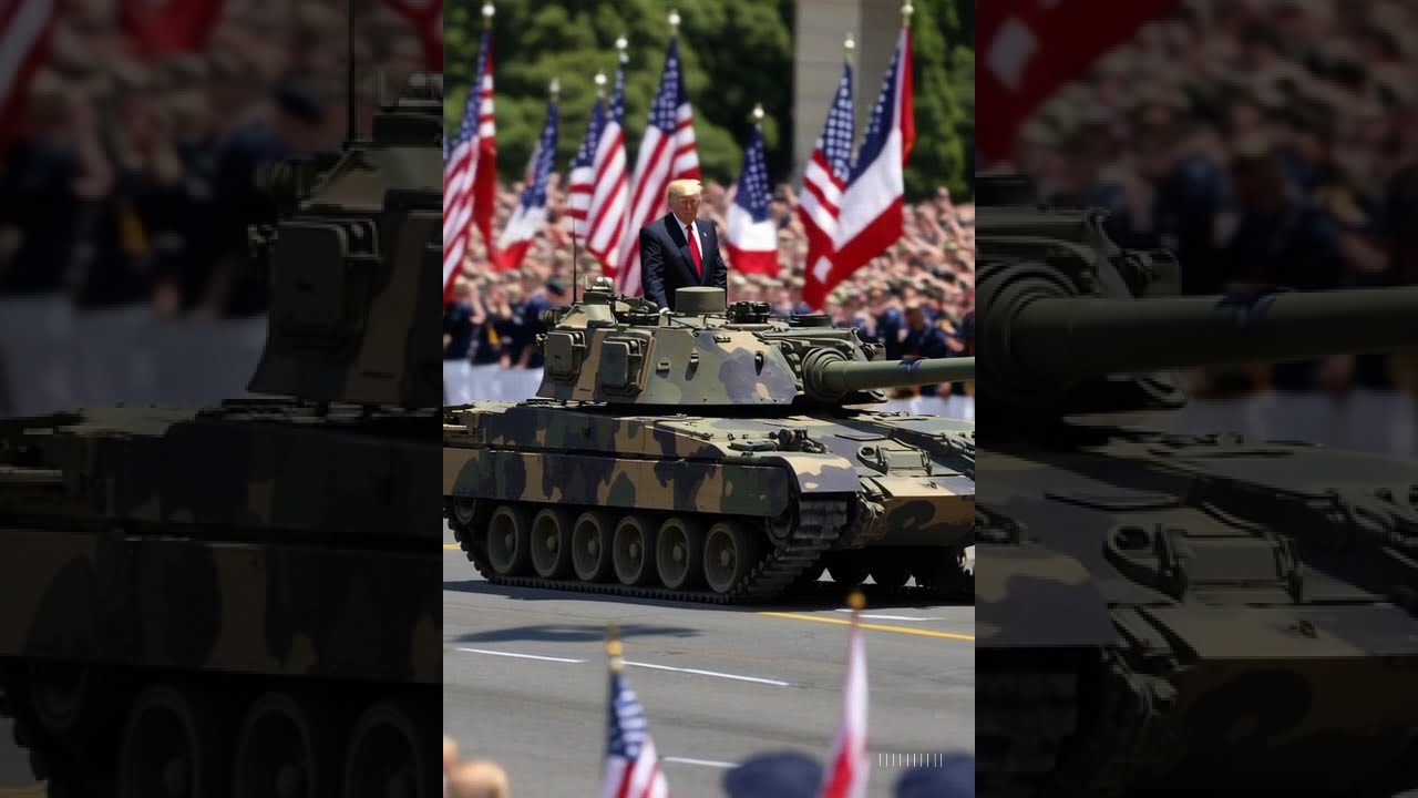 Trump Rides Armored Tank At Military Parade