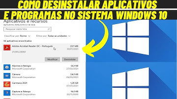COMO DESINSTALAR APLICATIVOS E PROGRAMAS NO SISTEMA WINDOWS 10