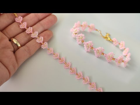 Pembe Minik Kalpler // bileklik yapımı /Pink tiny hearts // Making bracelets / How to make bracelets