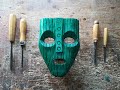 Crafting Green Mask // Loki Mask // Wood Carving