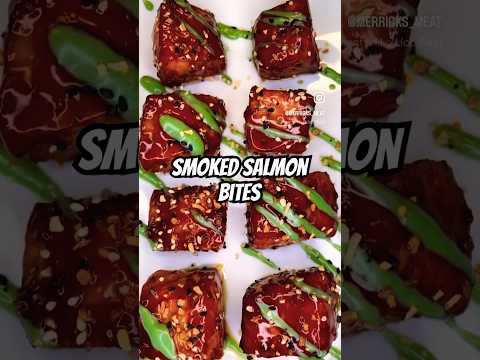 Smoked Salmon Bites- my favorite way to cook salmon #salmon #smokedsalmon #foodshorts